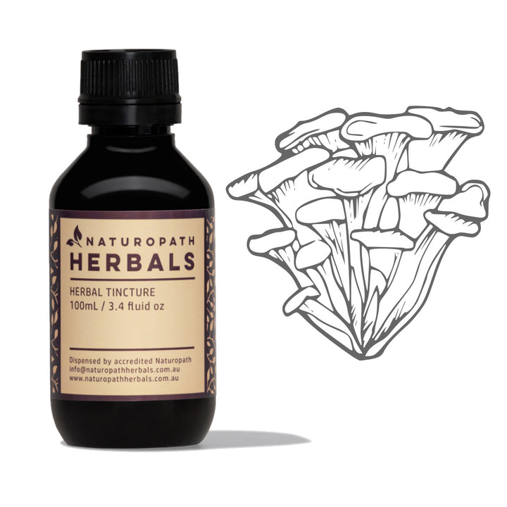 Maitake mushroom supports immune health, blood sugar balance, and overall vitality.