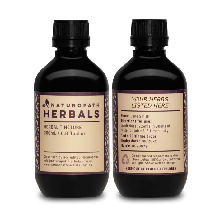 Custom made Tincture Naturopath Herbals