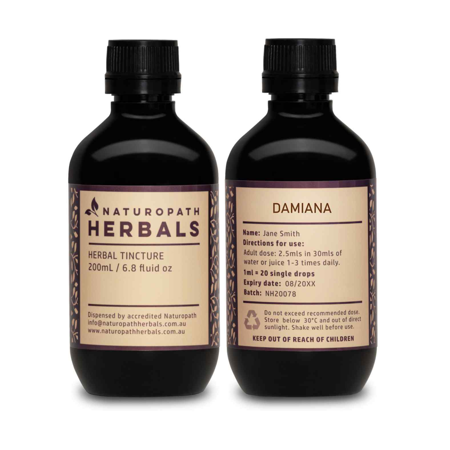 Pure Health Botanicals Damiana Tincture - Turnera Diffusa Extract, Natural Liquid Supplement